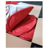 AMAZING TIME 17 Felt Christmas Stocking Bulk, Red Christmas Socks Bulk with White Cuff Golden Trim, Christmas Hanging Ornaments Xmas Decoration for Mantel Door Window Holiday Home DÃ©cor