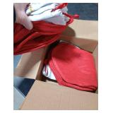 AMAZING TIME 17 Felt Christmas Stocking Bulk, Red Christmas Socks Bulk with White Cuff Golden Trim, Christmas Hanging Ornaments Xmas Decoration for Mantel Door Window Holiday Home DÃ©cor