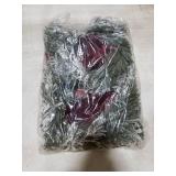 Dingion BULK 9.8 Christmas Mini Wreaths for Cabinets Small Artificial Snowy Cedar Wreath with Velvet Ribbon Christmas Hanging Decorations for Kitchen Window Chair Wall Front Door Farmhouse(Red)