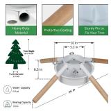 Blissun Christmas Tree Stand for Real Trees, Fits up to 8FT, Xmas Tree Holder and Base Stand, White
