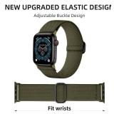 DaQin 3 Pack Stretchy Solo Loop Compatible with Apple Watch Bands for Men 49mm 46mm 45mm 44mm 42mm, Soft Nylon Braided Elastic Strap for iWatch Band Series 11 10 9 8 7 6 5 4 3 SE Ultra 3 Ultra 2 Ultra