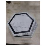 Art3d BULK Hexagon Peel and Stick Flooring Tile Marble Look, Self Adhesive Waterproof Vinyl Floor Tile for Kitchen Bathroom Living Room Bedroom, 11.8 x 10.2 White Marble