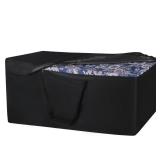 NettyPro Outdoor Cushion Storage Bags Water-Resistant for Patio Furniture Storage Cushion Christmas Tree Bag 7.5 Ft with Zipper and Handle, 50 x 15 x 25 Inch, Black