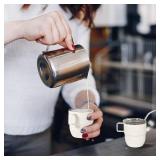 CHLJAR 4oz Espresso Cup Set of 2, Insulated Espresso Mug With Lid and Straw, Espresso Shot Glasses with Handle, Double Walled Stainless Steel Small Expresso Shots Cup for Coffee