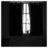 YoungsTex 48 Inch Length Beige Blackout Curtains for Short Windows - Thermal Insulated Drapes with Grommet Light Blocking for Bedroom Room Darkening Privacy, 2 Panels, 42 x 48 Inch