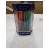 The Dreidel Company Dripless Hanukkah Candles, Multicolored Striped Deluxe Tapered Decorations, 1-Hour Burn Time 45 Menorah Candles for All 8 Nights of Chanukah