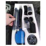 6-in-1 Electric Aquarium Gravel Cleaner 530GPH Powerful Fish Tank Vacuum with Sand Washer, Water Changer & Debris Remover, Quiet 32W Pump, Adjustable Telescopic Pole (Blue) (Blue)