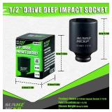 SUNHZMCKP 1/2 Drive Impact Socket, SAE 1-11/16 In Deep 6 Point, CR-MO, Axle Nut Impact Grade for Easy Removal