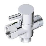 Sneatup Solid Brass 3-way G1/2 Shower Diverter Chrome Plating
