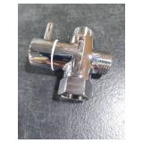 Sneatup Solid Brass 3-way G1/2 Shower Diverter Chrome Plating