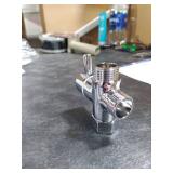 Sneatup Solid Brass 3-way G1/2 Shower Diverter Chrome Plating