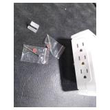 Socket Wall Shelf-CFMASTER 10 Port Surge Protector Wall Outlet, 8 Electrical Outlet Extenders and 2 USB Ports 2.4A, with Removable Built-In Shelf, FCC Listed (1, White)