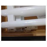 Hopolon 4 Pack Solar Garden Lights Outdoor, 11.1in (H) X 4.6ft (L) 144 Led White Picket Fence Border Solar Powered with Remote, Decorative Christmas Lights for Tree Yard Pet Barrier