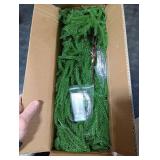 2Pcs 6 Ft Artificial Norfolk Pine Garland with 50 LED Lights,Winter Pine Christmas Garland with Lights,Real Touch Faux Greenery Garland for Mantle Fireplace,Table,Window,Outdoor Christmas Decorations