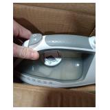 Amazon Basics Steam Iron for Clothes with Safety Auto Shut-Off, Handheld Steamer, Steel Soleplate, 1700-Watt, 1.62ft, Gray