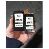 245XL PG245XL Ink Cartridge Replacement for Canon 245 PG-245 XL Black Ink Cartridge High Yield for Canon Pixma MX490 MG2524 MG2525 MG2522 TS202 TS302 TS3120 TS3122 TR4527 TR4520 Printer (2 Black)
