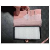 Defencase Compatible with Galaxy A14 5G Case Wallet with RFID Blocking Card Holder for Women Men, PU Leather Magnetic Snap Flip Zipper Strap Wallet Phone Case Fit for Samsung Galaxy A14 5G, Rose Pink