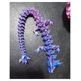 Zobetro 3D Printed Dragon with Surprise Egg, Articulated Crystal Dragon in Egg, Executive Dragon Fidget Desk Toys Decorative Egg Gifts for Boys Kids Home Decor(Purple)