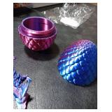 Zobetro 3D Printed Dragon with Surprise Egg, Articulated Crystal Dragon in Egg, Executive Dragon Fidget Desk Toys Decorative Egg Gifts for Boys Kids Home Decor(Purple)