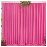 8 x 10ft Hot Pink Backdrop Curtains for Valentine
