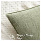 MIULEE Sage Green Decorative Pillow Covers 16x16 Inch Soft Chenille Luxurious Couch Throw Pillows Farmhouse Cushion Covers with Elegant Design for Sofa Bedroom Living Room Spring Home Decor