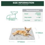 FXW Washable Pee Pads for Dogs, Leak-Proof & Non-Slip, Specifically Designed for 18inch Cages, 11 x 17 Rectangle, Khaki, 1 Pack