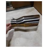 LCGP 4 inlet Diesle Exhaust Tip, 6 outlet, 12 Long Truck Tailtip, Rolled Angel Design, Polished Finished