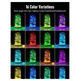 Minetom Color Changing Fairy String Lights - 33 ft 100 LED USB Silver Wire Lights with Remote and Timer, Starry Fairy Light for Bedroom Party Indoor Christmas Decoration, 16 Colors, Adapter Included