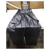 REASERAL Womens PU Leather Jumpsuit Sexy Off the Shoulder Top Tight Waist Cargo Pants Bodysuit