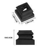 Sidasu BULK Iron Baluster Shoes with Screw Baluster Shoes Flat for 1/2 Square Iron Balusters
