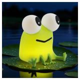 YISUN Frog Night Light for Kids, Soft Silicone Nursery Night Lamp Rechargeable LED Bedside Lamp with Timer, Cute Squishy Lamp for Boys Girls Christmas Gifts Room Decor Kawaii Toys