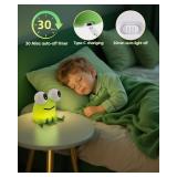 YISUN Frog Night Light for Kids, Soft Silicone Nursery Night Lamp Rechargeable LED Bedside Lamp with Timer, Cute Squishy Lamp for Boys Girls Christmas Gifts Room Decor Kawaii Toys
