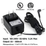 Power Adapter for Mr. Heater Big Buddy Heater MH18B F274800 F276127 F274830 F274865, Electric Charger 6V DC, 6.23 FT Cord for Big Buddy Accessories