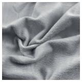 Entisn Minky Fabric by The Yard, 1 Yard x 60 Inch Wide Pre-Cut Minky Fleece Fabric Gray Cuddle Minky Fabric, Soft Plush Fabric Solid Minky for Blanket, Pillow Cover, Scarf, Sewing