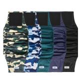 Reusable Dog Diapers Male, Premium Washable Belly Bands for Male Dogs, Pack of 5, High Absorbing Extra Small Male Dog Wraps for Doggie & Puppy in Incontinence or Excitable Urination and Training(XS)