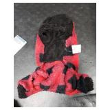 Dosuyi Turtleneck Dog Pajamas for Small Dogs, Fleece Puppy Sweater, Winter Cute Tiny Pet Clothes Pet Jumpsuits Chihuahua Yorkie Puppy Cat Clothes (Medium, Red Plaid)