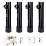 awagas 4 Pack Table Legs Risers for Folding Tables, 2 Levels Adjustable Folding Table Leg Extensions Straight/Bent Legs Tables Leg Extenders for Rise 3.6/5.23,Reduces Stooped Work Improves Back Pain