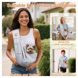 Tomkas Small Dog Sling Carrier - Classic Pocket & Classic Strap - for 3-10 lbs Pets(Grey)