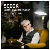 Jensense LED Edison Light Bulbs 8 Watt Dimmable 5000K Daylight White, E26 60 Watt Equivalent, Vintage Bulbs 800lm CRI 90 Clear Glass 6 Pack