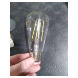 Jensense LED Edison Light Bulbs 8 Watt Dimmable 5000K Daylight White, E26 60 Watt Equivalent, Vintage Bulbs 800lm CRI 90 Clear Glass 6 Pack