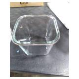 Soup Containers with Lids Glass 32 oz, 4 Cup Borosilicate Glass Food Storage Containers, Microwave & Freezer Safe Jars, Small Square Meal Prep Bowl for Salad, Fruit, Lunch, Ice Cream, Travel, 4 Pack