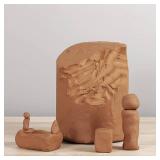 Deouss 5 lbs Low Fire Pottery Clay for Sculpting, Beginners, and Advance- Terra Cotta, Cone 06. Earthware Potters Throwing Clay. Ideal for Wheel Throwing, Hand Building, Firing and More