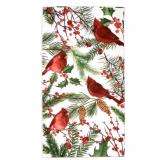 Gift Boutique - 100 Christmas Cardinal Guest Napkins Disposable Paper, Red Cardinal Bird with Greenery Dinner Hand Napkin Towel for Home, Kitchen, Wedding Winter Holiday Xmas Party Decorative Towels