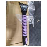 HEEYA Ice Scraper with 12.6 Inch Large Brush Head, Extendable Ice Scraper and Snow Brush for Car Windshield Window, Portable Car Scraper Snow Brush for SUV Truck Automobile Vehicle - Purple