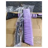 HEEYA Ice Scraper with 12.6 Inch Large Brush Head, Extendable Ice Scraper and Snow Brush for Car Windshield Window, Portable Car Scraper Snow Brush for SUV Truck Automobile Vehicle - Purple