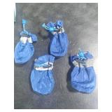 YAODHAOD Dog Shoes for Small Dogs, Puppy Dog Boots & Paw Protector for Winter Snowy Days, Anti-Slip Sole Dog Booties for Indoor Hardwood Floor 4PCS (Blue,Size: 5)