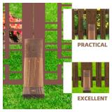 DOITOOL Solid Wood Fence Base 4-Pack Garden Fence Support for Yard Lawn Small Edging Patio Outdoor Panel Holder Accessories