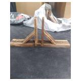 DOITOOL Solid Wood Fence Base 4-Pack Garden Fence Support for Yard Lawn Small Edging Patio Outdoor Panel Holder Accessories