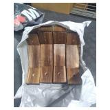 DOITOOL Solid Wood Fence Base 4-Pack Garden Fence Support for Yard Lawn Small Edging Patio Outdoor Panel Holder Accessories