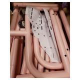 SLEEPING LAMB Heavy Duty Clothing Racks for Hanging Clothes Rack, 43 Wide Rolling Garment Rack Metal Clothing Hanger Rack with Wheels Wardrobe Rack for Coats, Shirts, Dress (Pink)